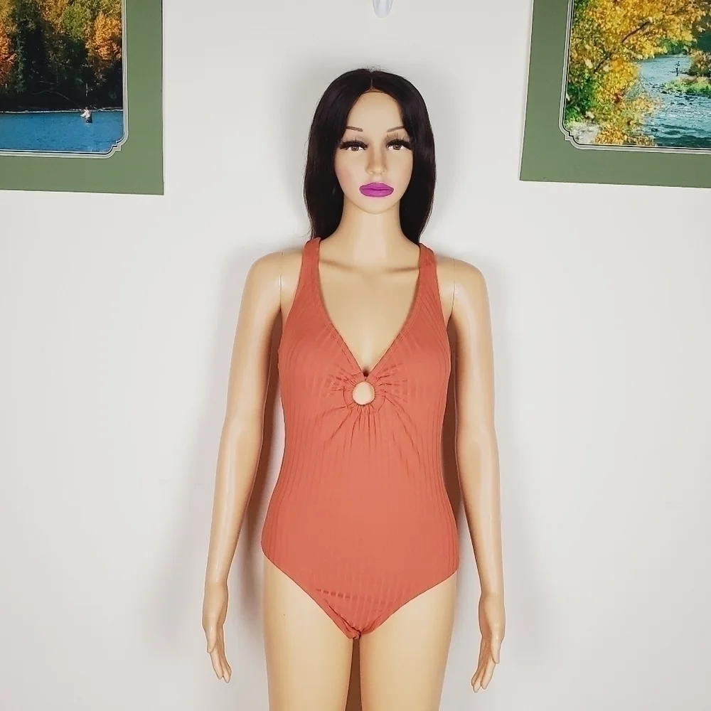 Kona Sol one piece swimsuit Size S rust color